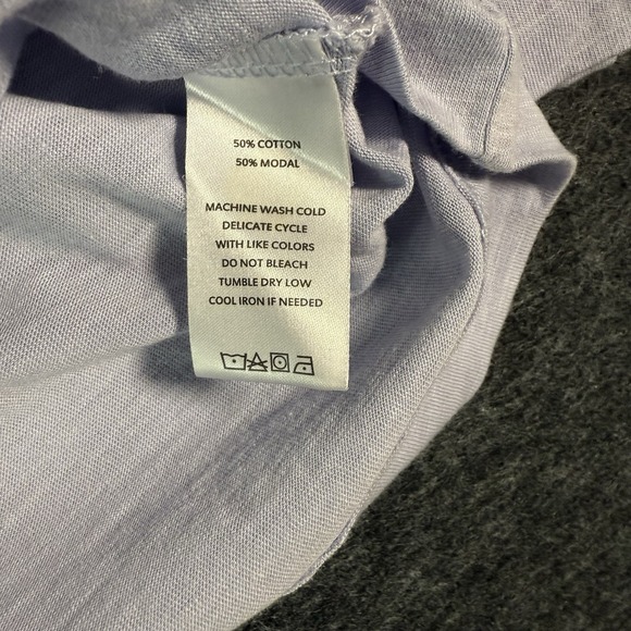 ANTHROPOLOGIE Lilla P Blue V Neck Cotton Soft Shirt Top Women's Large - Picture 5 of 9